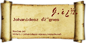 Johanidesz Ágnes névjegykártya